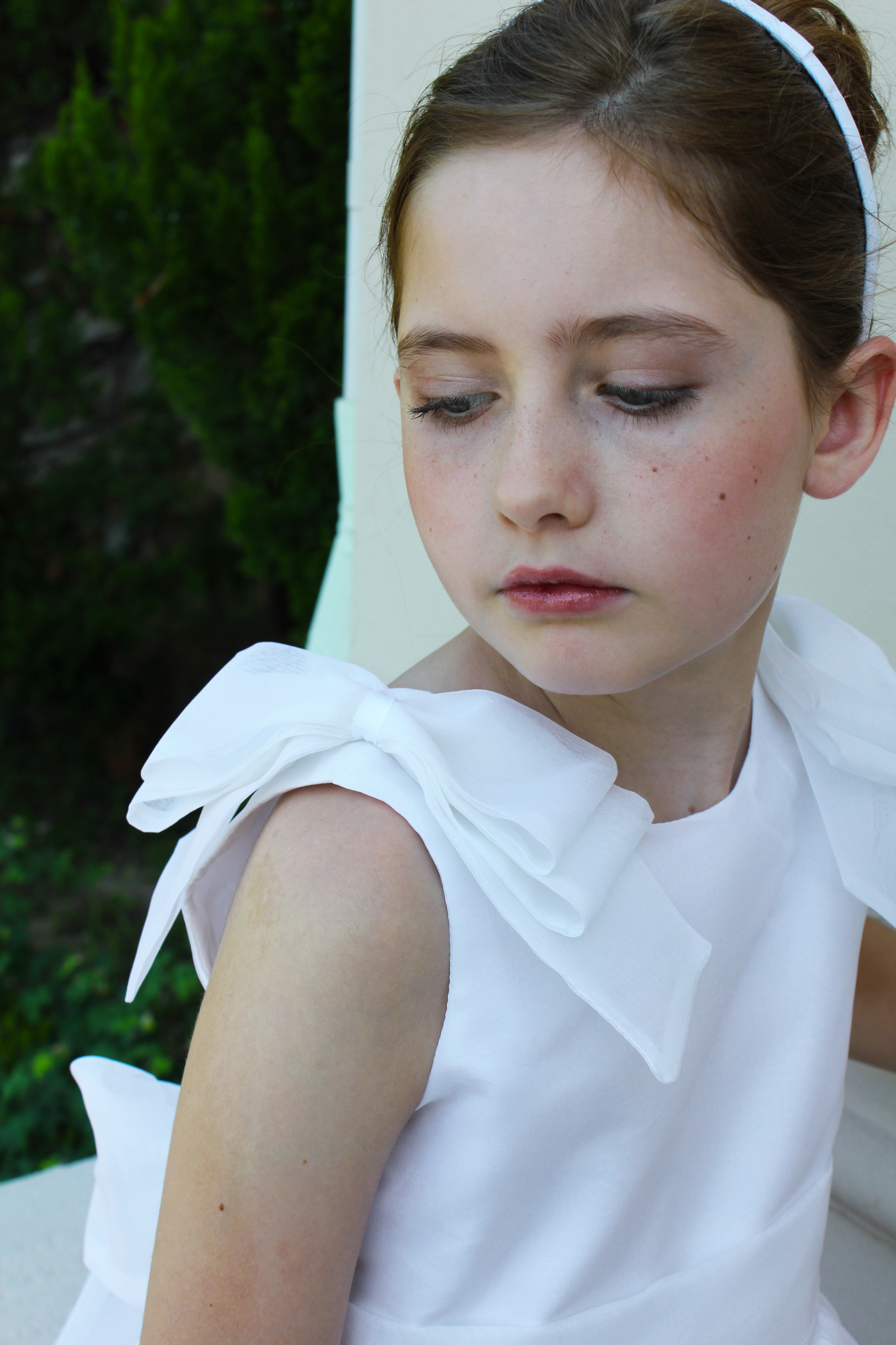 Silk Organza with Shoulder Bows