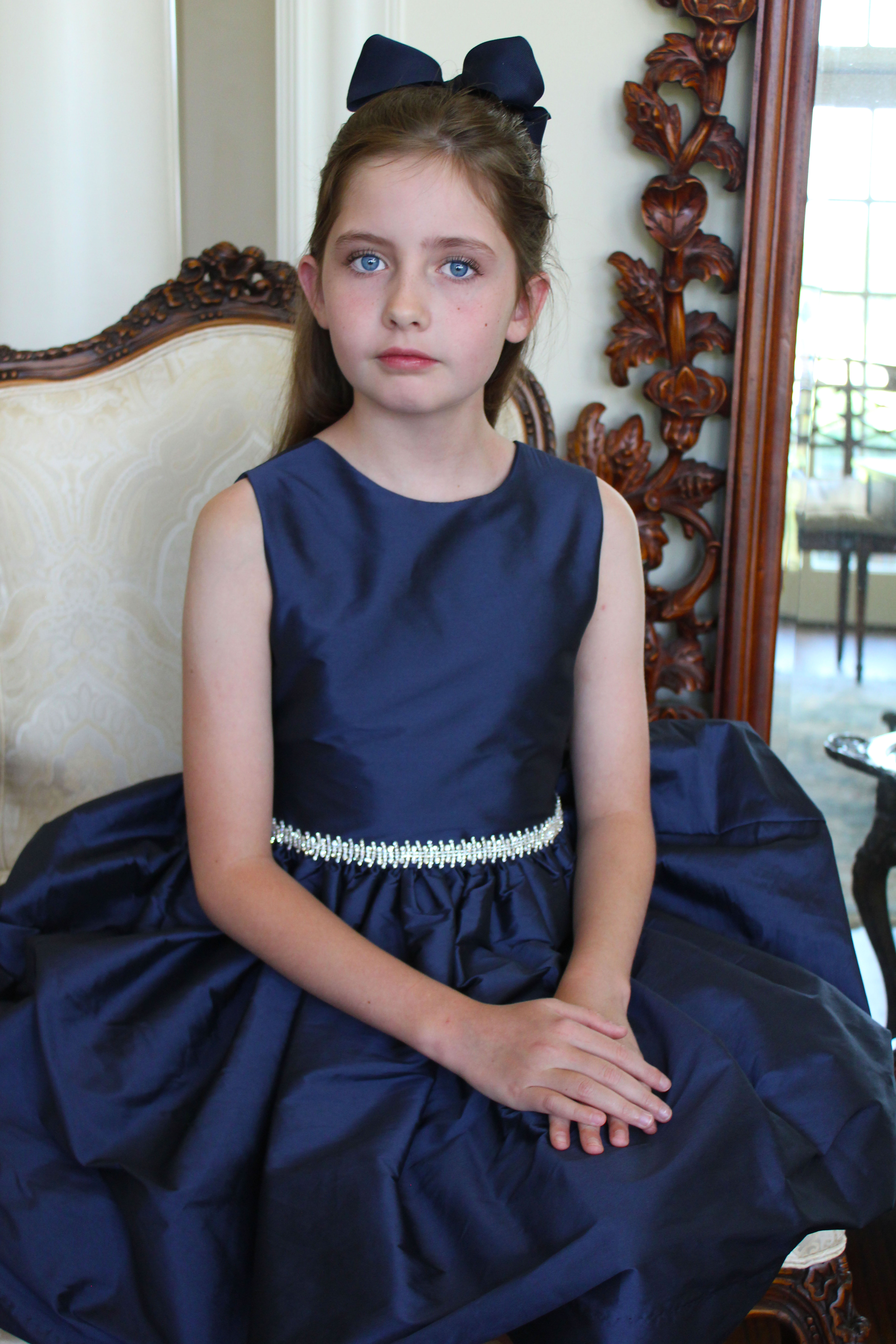 Navy Taffeta with Sparkle